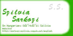 szilvia sarkozi business card